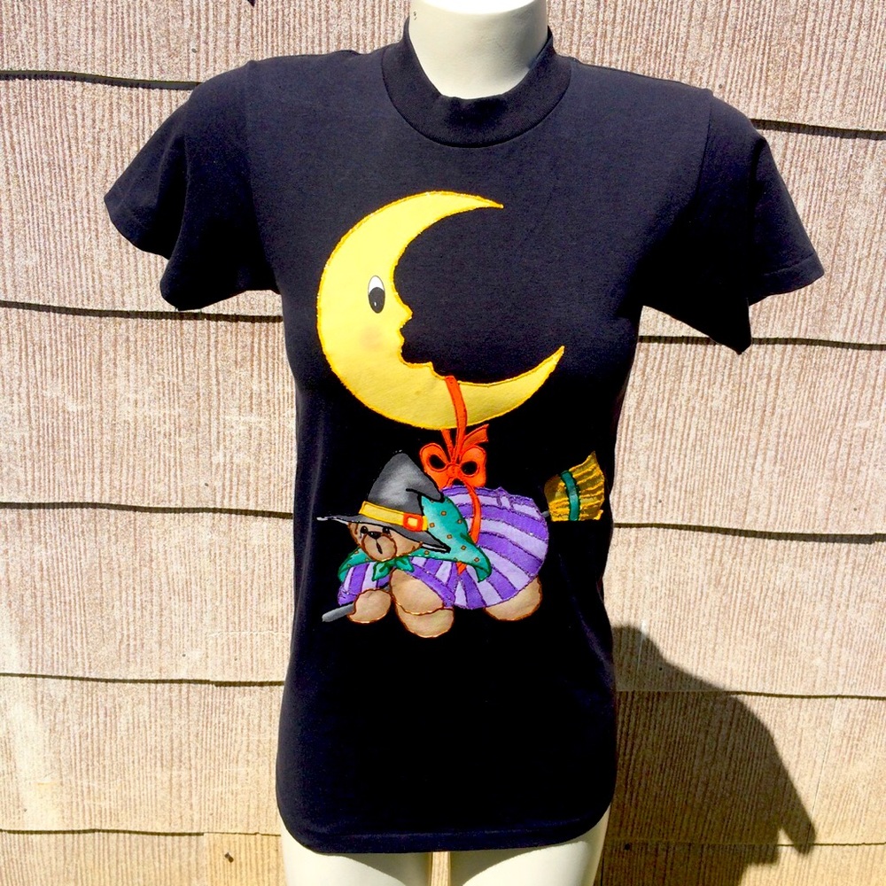 Vintage Handmade Halloween Shirt; Small; Unisex